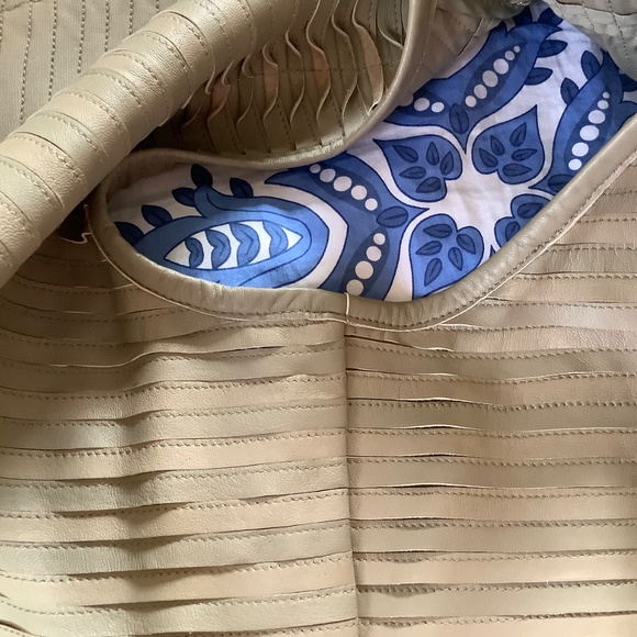 G.I.L.I. Pieced Leather Vest with Hook Closure Olive SZ 14 - Picture 11 of 16